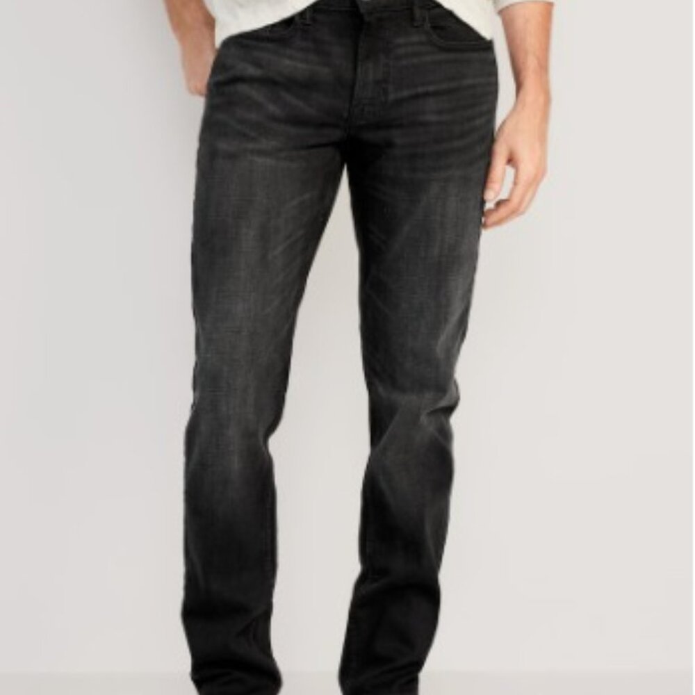 Old Navy Men's Straight Leg Black Jeans 36 x 31